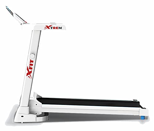 XTREM MAKER Cinta de Andar y Correr Eléctrica Plegable Xfit en Blanco y Gris. Pantalla LCD. Sistema de Seguridad. Sistema de Amortiguación. Altavoces Inalámbricos