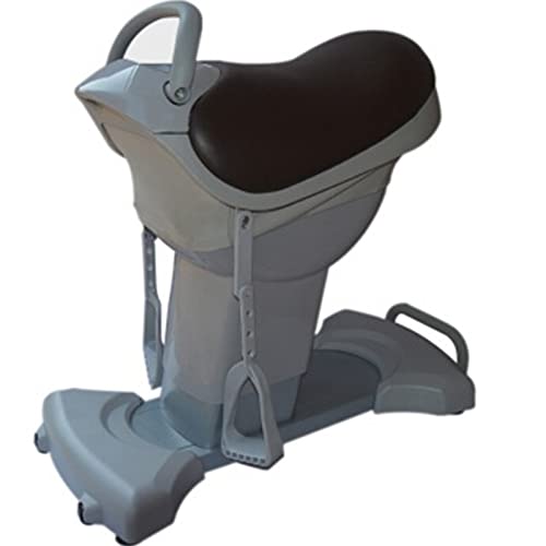 XUANX Máquina para Montar A Caballo Eléctrica para Interiores, Ejercicio De Rehabilitación para Personas De Mediana Edad Y Ancianos, Máquina para Adelgazar para Perder Peso En La Cintur,Gris