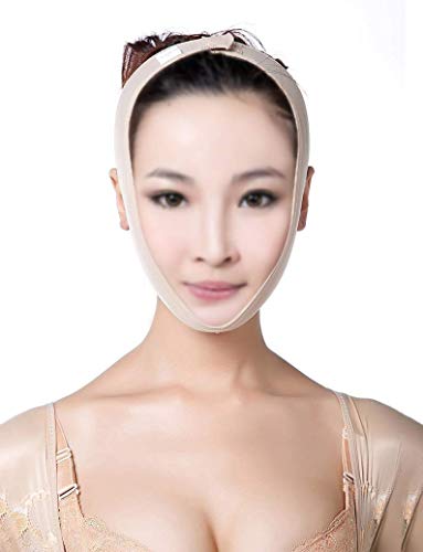 XYSQWZ Estiramiento Facial Mascarilla Y Cuello Manga Elástica Juego De Mandíbula Artefacto V Paquete Doble Mentón (Talla: L)