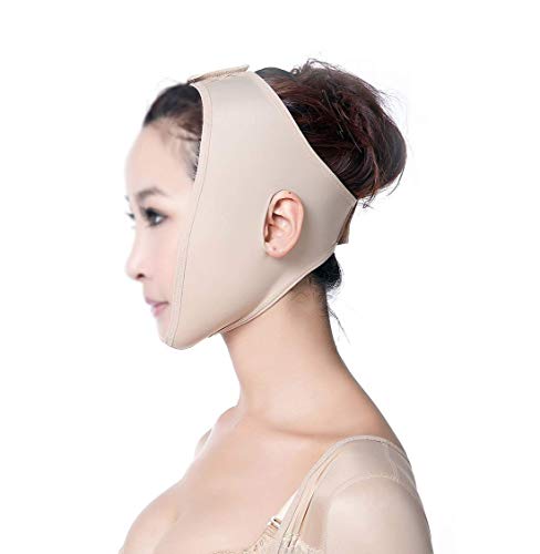 XYSQWZ Estiramiento Facial Mascarilla Y Cuello Manga Elástica Juego De Mandíbula Artefacto V Paquete Doble Mentón (Talla: L)