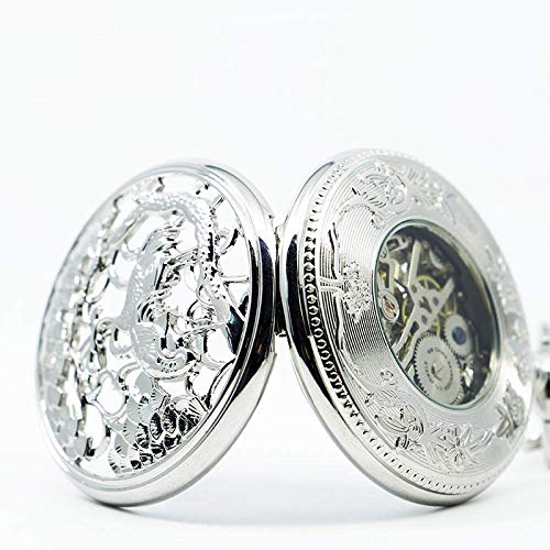 XYSQWZ Reloj De Bolsillo Vintage Exquisito Diseño De Grúa Hombres Bronce Mujeres Reloj Mecánico De Viento Manual Regalo