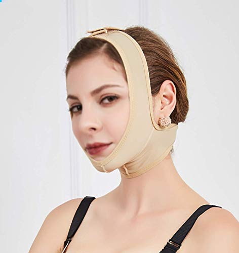 XYSQWZ V Faja Moldeadora Estiramiento Facial Y De Cuello Post-elástico Conjunto Mandíbula Artefactos Faciales Paquete Cara Máscara Doble Mentón (tamaño: L)