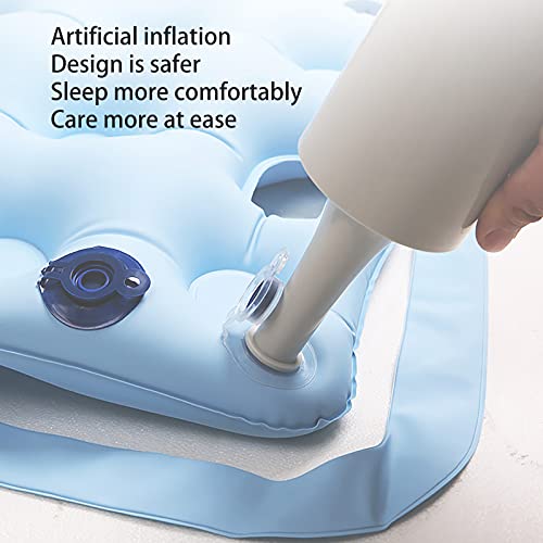 XYZCUP Colchón Anti-decúbito, Cojín antiescaras Inflación, Anti-decúbito Respirable Dar la Vuelta al Cuidado Ancianos discapacitados postrados en Cama prevenir el Dolor por presión Colchón