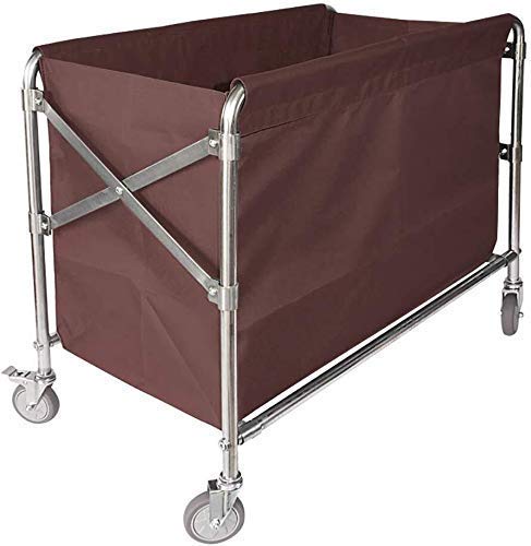 Y DWAYNE Carrito de Almacenamiento móvil con Ruedas giratorias y Frenos, para Hotel/vestíbulo/Club, médico, Carrito de Lino Plegable, Gris