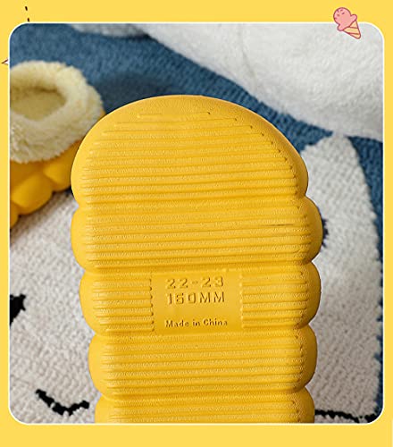 Y-PLAND Zapatillas de otoño/Invierno de Oruga para niños, Zapatillas de casa cálidas e Impermeables de Felpa EVA, Bonitos Zapatos de vellón de Dibujos Animados Antideslizantes-1_EU200