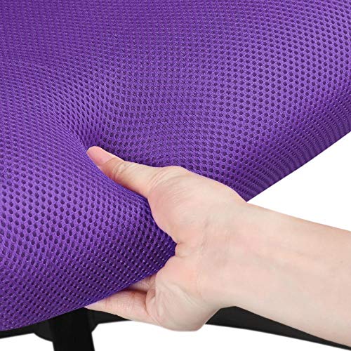 Yaheetech Silla de Oficina Silla Escritorio Ergonómica Silla Giratoria con Respaldo Altura Ajustable con Ruedas Violeta
