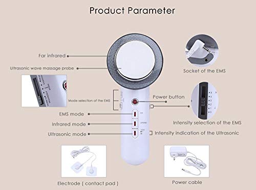 Yangers Ultrasónico Eléctrico EMS Cuerpo Adelgazante Cavitación Quemador de Grasa de Celulitis Masajeador de Belleza Máquina de Infrarrojo para la Cara Piernas Cintura Terapia del Brazo de la Cadera