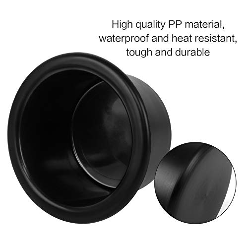Yangfei 4Pcs Inserto Portavasos para Coche de Plástico Portavasos de Plástico para Sofá, Portavasos Reemplazo Plástico Inserto Portavasos para Sofá Coche Interior (Negro)