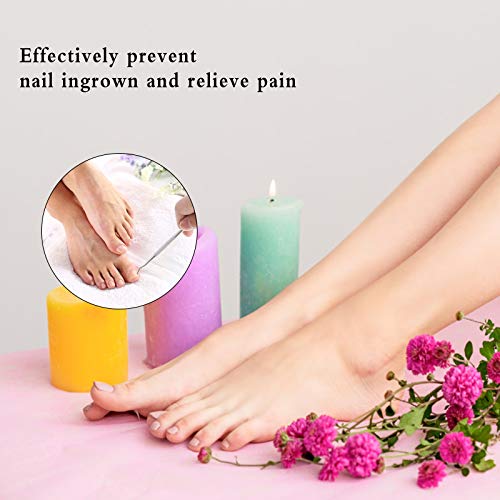 Yangfei 6Pcs Levantador de Uñas Encarnadas Empujador de Cutículas Lima de Uñas Acero, Manicura Pedicura Set Herramientas para Uñas Encarnadas (6 en 1)
