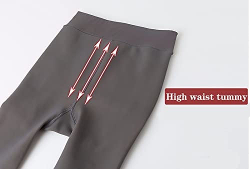 YANI Medias para mujer, medias gruesas y cálidas de invierno, medias térmicas, medias falsas, medias corporales (negro, gris, café), color negro con pie de 80 g