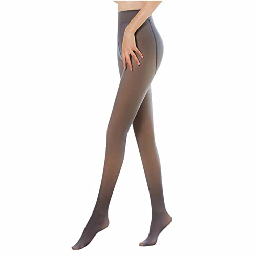 YANI Medias para mujer, medias gruesas y cálidas de invierno, medias térmicas, medias falsas, medias corporales (negro, gris, café), color negro con pie de 80 g