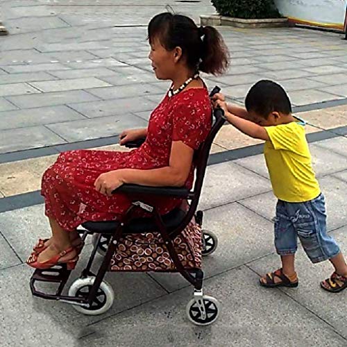 YANJ Carritos de la Compra Scooter portátil Silla de Ruedas Plegable Anciano Muletas Carrito de Compras para el hogar con Asiento ensanchado Asiento de Peso Adicional El Regalo Puede so