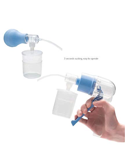 YAOUFBZ Bomba de succión portátil Manual,máquina de secreción de moco flema portátil de Mano Kit de Terapia doméstica para Ancianos y niños: fácil de Limpiar