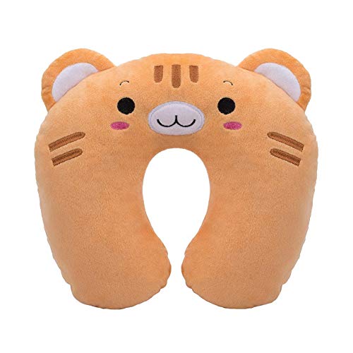 Yban Almohada de Viaje para Cuello Ultra Suave Animales Dolor de Cuello Sueño Almohada Coche Avion Infantiles Almohada Cervical Reposacabezas para Niños (4C)