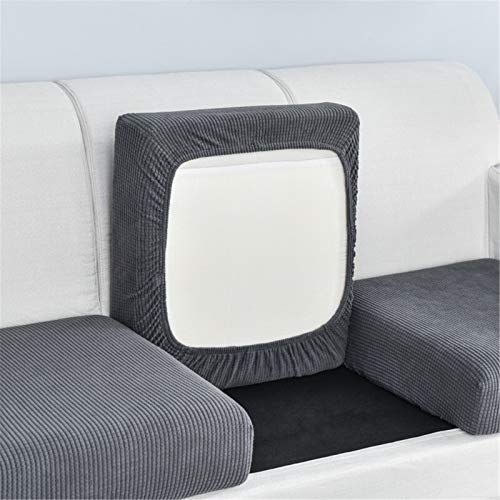 Yidaxing Funda para Asientos de Sofá Elástica Protector de Cojin de Asiento Separados para sofá Fundas de cojín(2 Plazas, Gris Oscuro)
