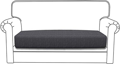 Yidaxing Funda para Asientos de Sofá Elástica Protector de Cojin de Asiento Separados para sofá Fundas de cojín(2 Plazas, Gris Oscuro)