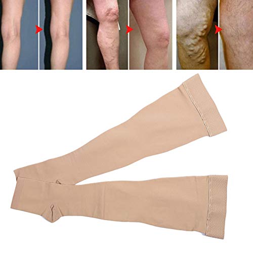 Yinhing Medias de compresión, Medias de compresión elásticas Unisex Medias hasta el Muslo Adelgazamiento de piernas para el Cuidado de Las piernas Medias de Dolor(L)