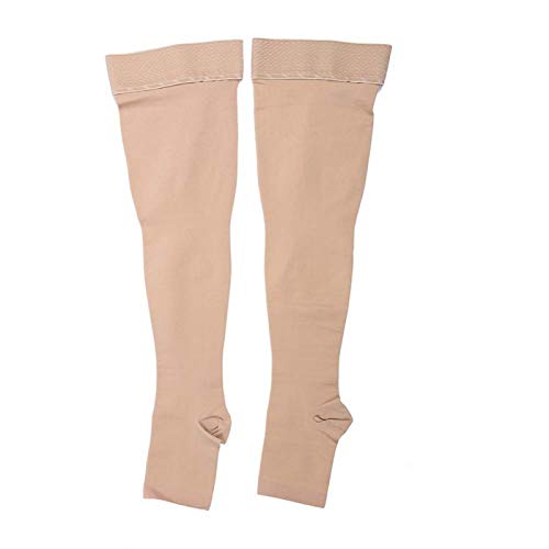 Yinhing Medias de compresión, Medias de compresión elásticas Unisex Medias hasta el Muslo Adelgazamiento de piernas para el Cuidado de Las piernas Medias de Dolor(L)
