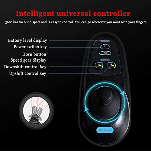 YIQIFEI Silla de Ruedas Plegable eléctrica Ligera de Aluminio Silla eléctrica para discapacitados Carro Plegable Viejo discapacitado Scooter Compensat (Silla)