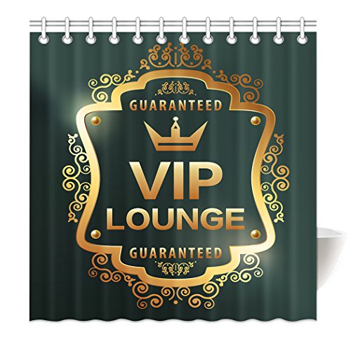 yisumei Hem pesos cortina cortina de ducha Modo ducha cortinas VIP Lounge Corona, poliéster, Weiß, 180(L) x 180(H) cm