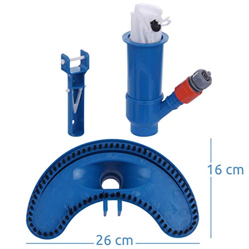 yourGEAR Aspiradora de suelo para piscina JV-C Venturi Manguera de jardín Cepillo de succión + Bolsa colectora