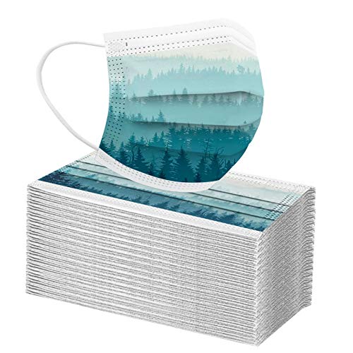 YpingLonk 10/20/30/50/100 pc Niños Bufanda Universal 3 Capa Moda Paisaje Impreso Lindo Elástico Earloop Bufanda-100