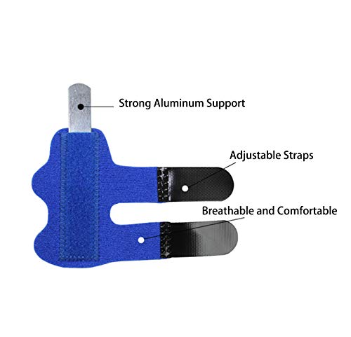 YUEMING 2 Piezas Férula del Dedo, Lanzamiento del Tendón del Dedo y Correa de Fijación del Alivio del Dolor con Ayuda de Aluminio Incorporada para Nudillos de Dedo Osteoartritis