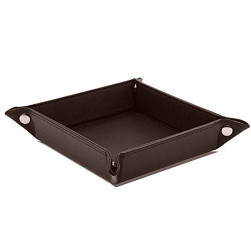 YUIP Bandeja de Cuero, Bolso Colgante de Joyería de Cuero de PU, Caja de Almacenamiento de Cambio de Teléfono Móvil con Llave para Hombres y Mujeres, Caja de Almacenamiento Junto a La Cama