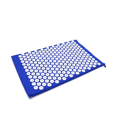 YUQINT Esterilla de masaje para yoga, acupresión, alfombrilla de masaje, aplicador para cuello, pie de yoga, con cojín de aguja (color: azul estera)