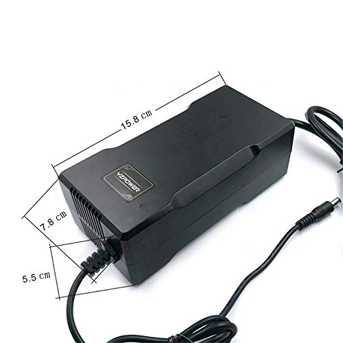 YZPOWER CE ROHS 42v - 5a Cargador de baterías Inteligentes de Litio, Herramienta eléctrica lipo para la batería de ión Litio de 36v - 10s, con Ventilador de refrigeración
