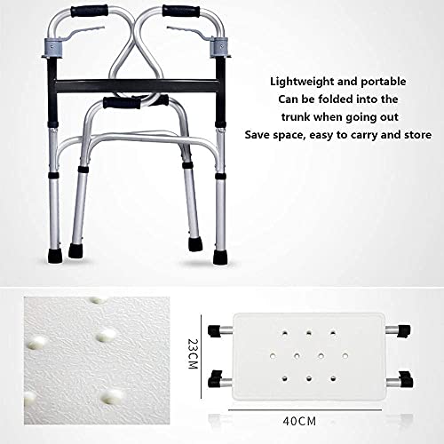 Z-SEAT Andadores para Personas Mayores Andador Plegable, con cojín de Asiento, Andador para Adultos de Altura Ajustable, Dispositivo móvil Especial para Ancianos Andador con Andador, Ayuda de movil