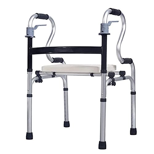 Z-SEAT Andadores para Personas Mayores Andador Plegable, con cojín de Asiento, Andador para Adultos de Altura Ajustable, Dispositivo móvil Especial para Ancianos Andador con Andador, Ayuda de movil