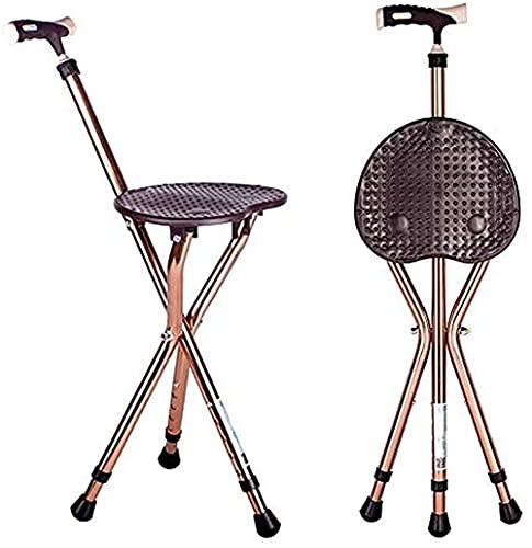 Z-SEAT Andadores para Personas Mayores Ayuda médica para discapacitados Bastón de Asiento Plegable (bastón para Caminar y Asiento para Silla), Taburete con Asiento Tipo Palo, Altura Ultraligera aju
