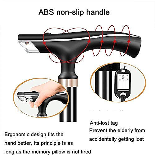 Z-SEAT Andadores para Personas Mayores Bastón para Ancianos Duradero Bastones de trípode Plegables Taburete Triangular retráctil Multifuncional Muletas Andador con Ruedas, Ayuda de Movilidad durade