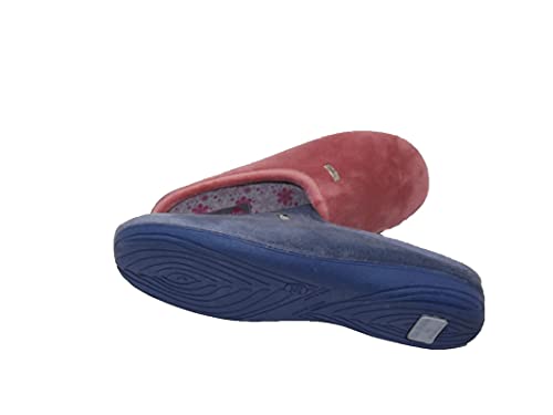 Zapatillas de estar por casa/Mujer/Biorelax/Apto plantilla ortopedica/Plantilla extraible/Empeine :Suapel/Color Azul Azafata/Talla 40