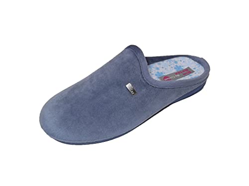 Zapatillas de estar por casa/Mujer/Biorelax/Apto plantilla ortopedica/Plantilla extraible/Empeine :Suapel/Color Azul Azafata/Talla 40