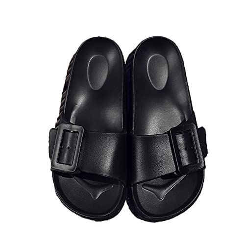 Zapatillas de mujer con hebilla de piscina, deslizamiento en la playa, sucinto, primavera verano, secado rápido, casa de natación, tobogán para el hogar, zapatos de jardín