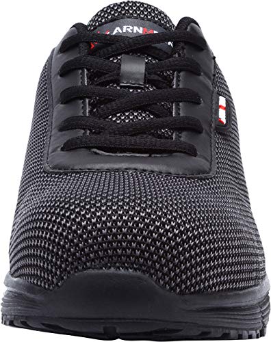Zapatillas de Seguridad Hombre,LM170130 S1 SRC Zapatos de Trabajo Mujer con Punta de Acero Ultra Liviano Reflectivo Transpirable 45 EU,Medianoche Negro