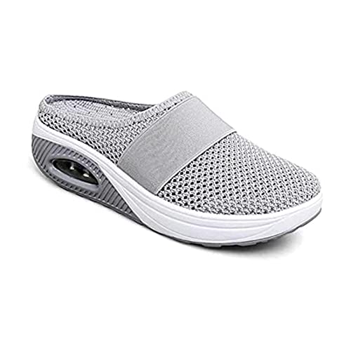 Zapatos de senderismo ortopédicos con cojín de aire para mujer, zapatos ortopédicos para caminar con diabéticos, zapatillas para mujer, transpirables, con soporte de arco