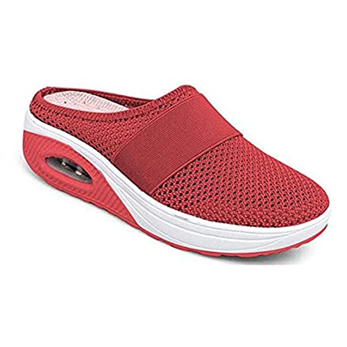 Zapatos de senderismo ortopédicos con cojín de aire para mujer, zapatos ortopédicos para caminar con diabéticos, zapatillas para mujer, transpirables, con soporte de arco
