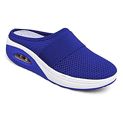 Zapatos de senderismo ortopédicos con cojín de aire para mujer, zapatos ortopédicos para caminar con diabéticos, zapatillas para mujer, transpirables, con soporte de arco