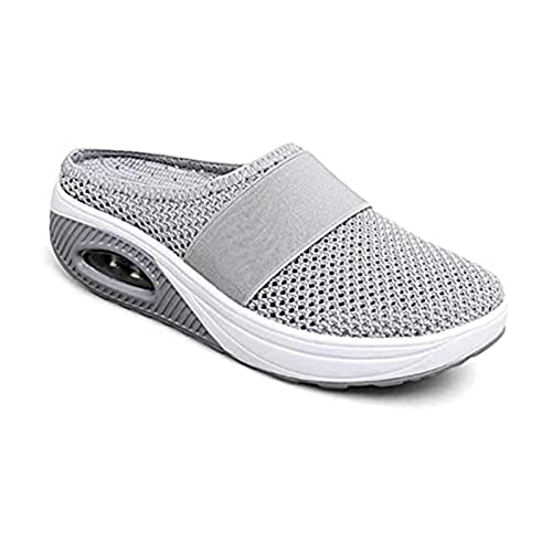 Zapatos de senderismo ortopédicos con cojín de aire para mujer, zapatos ortopédicos para caminar con diabéticos, zapatillas para mujer, transpirables, con soporte de arco