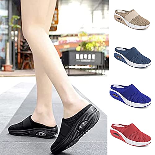 Zapatos de senderismo ortopédicos con cojín de aire para mujer, zapatos ortopédicos para caminar con diabéticos, zapatillas para mujer, transpirables, con soporte de arco