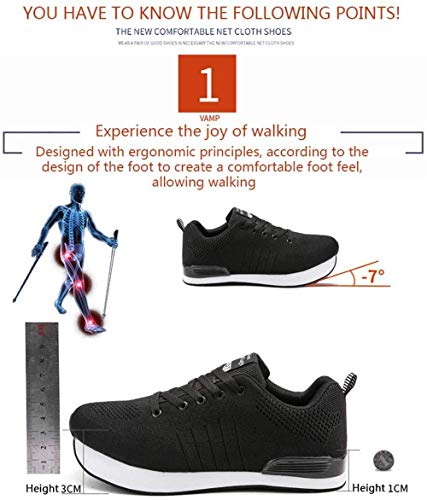 Zapatos de tacón Negativo Tipo K para Mujer Zapatos de corrección de Columna Lumbar para Hombres Zapatillas de Deporte para Adelgazar con Espalda Alta y Espalda Baja para aliviar el Dolor Fascit