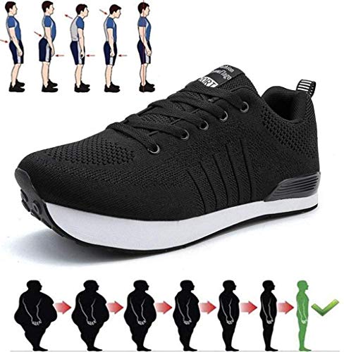 Zapatos de tacón Negativo Tipo K para Mujer Zapatos de corrección de Columna Lumbar para Hombres Zapatillas de Deporte para Adelgazar con Espalda Alta y Espalda Baja para aliviar el Dolor Fascit