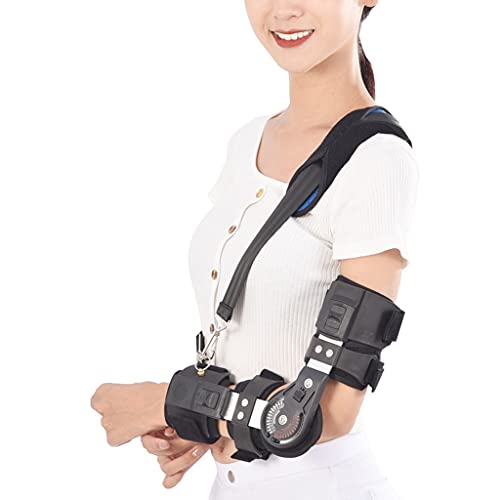 ZAYZ Telescópico Post Operación ROM con Bisagras Codo Ortopédico con Estabilizador de Hombro para Recuperación Cirugía, Reparaciones Tendón Ligamento, Dislocaciones Abrazadera (Size : Left)