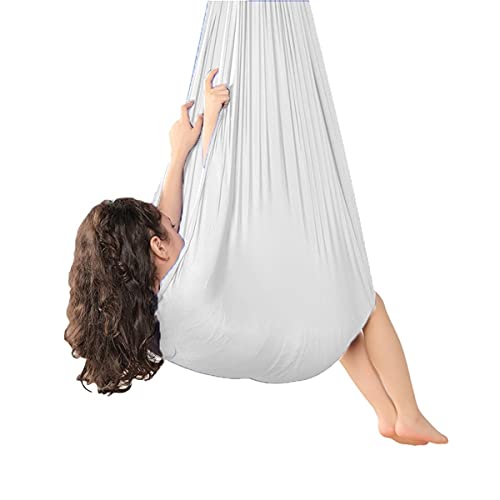 ZCXBHD Columpio sensorial de doble capa para niños con autismo, TDAH, Aspergers | Asiento de columpio sensorial para una mejor integración sensorial en niños (hardware incluido)