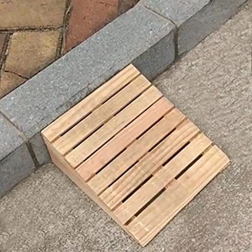 ZDDZ Rampa de Madera Natural para Bordillos Altura 7-15cm Rampa de Umbral Liviana Portátil para Autos Sillas de Ruedas Scooter Bicicleta Monopatín Motocicleta Silla para Discapacitados