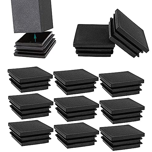 ZDNT Tubo Cuadrado Tapón Plastico 40 * 40mm Tapones para Tubos Cuadrados Tapa de Extremo para Patas de Silla Mesa Muebles