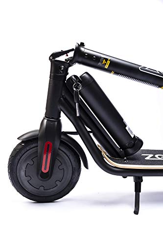ZEECLO PÁTINETE ELÉCTRICO Comet Negro Batería Litio 8Ah 36V, Autonomía 25km Motor ZeroFriction Potencia Máxima 500W, Velocidad Máxima 25 km/h Ruedas 9" Neumáticas, App